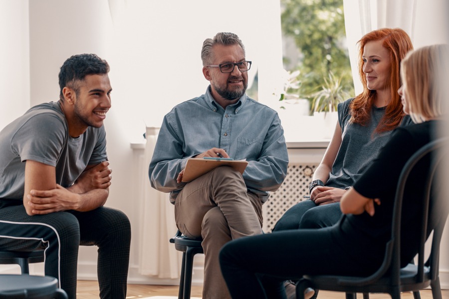 group therapy session for mental health