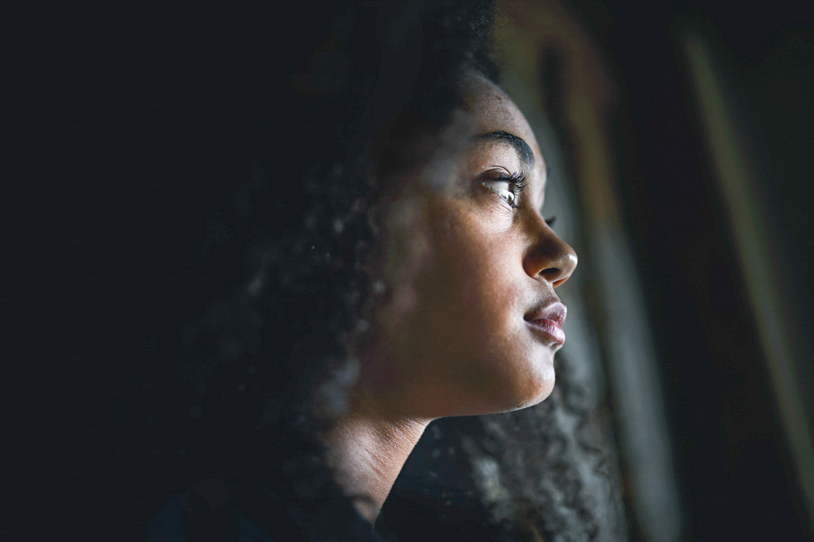 young black woman seeking mental health treatment